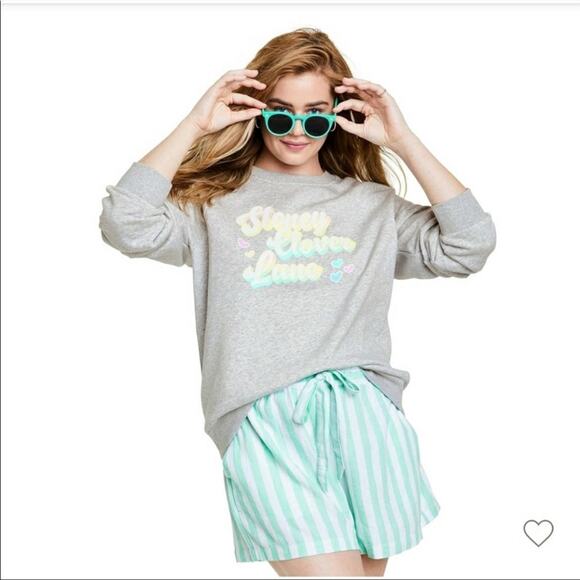 NWT STONEY CLOVER LANE crewneck grey sweatshirt small - Picture 2 of 4